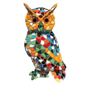 Barcino hibou mosaïque 14cm