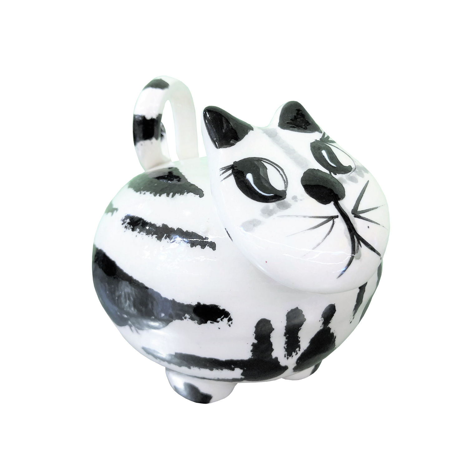 Karman Applique Murale Maoo, Céramique Bleu Clair, Verre, Figurine De Chat 10038565